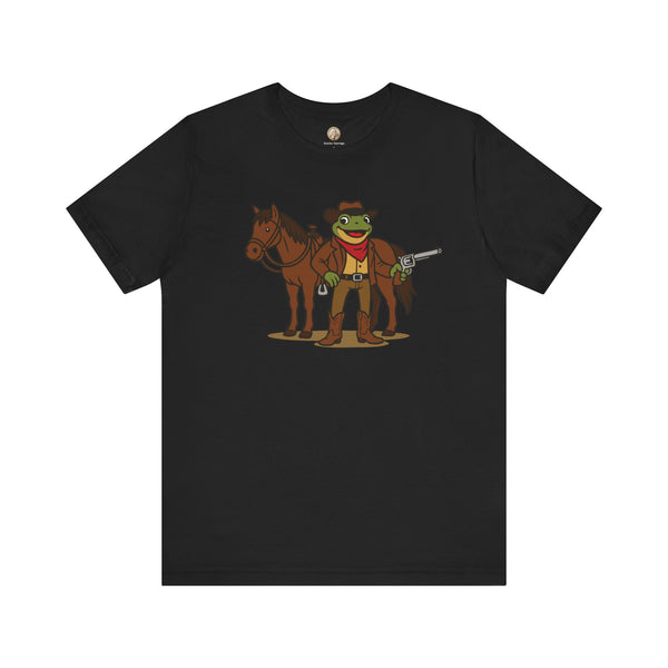 Cowboy Frog with Horse Unisex Graphic Tee