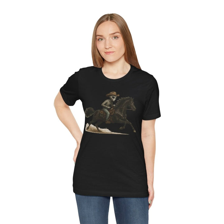 Alien Cowboy T-Shirt – Funny Western Unisex Tee - Roche Sauvage