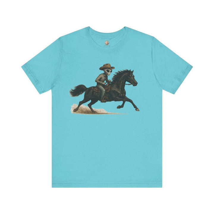 Alien Cowboy T-Shirt – Funny Western Unisex Tee - Roche Sauvage