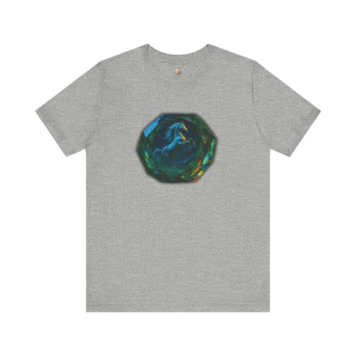 Arabian Horse Crystal T-Shirt – Fantasy Gemstone Graphic Tee - Roche Sauvage