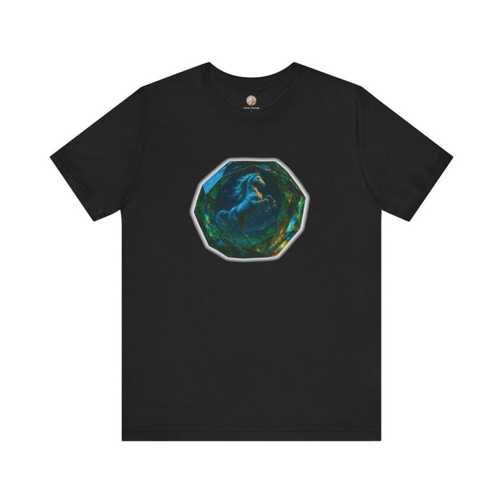 Arabian Horse Crystal T-Shirt – Fantasy Gemstone Graphic Tee - Roche Sauvage