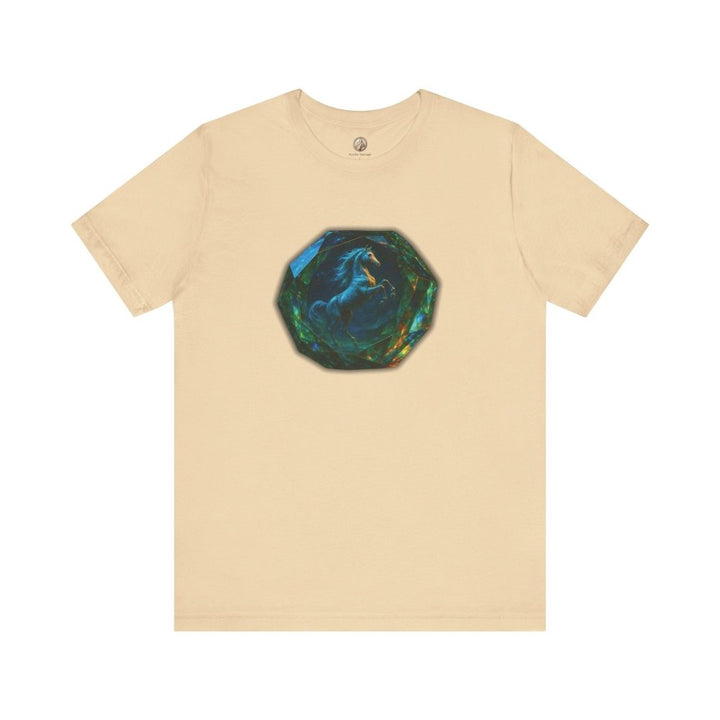 Arabian Horse Crystal T-Shirt – Fantasy Gemstone Graphic Tee - Roche Sauvage