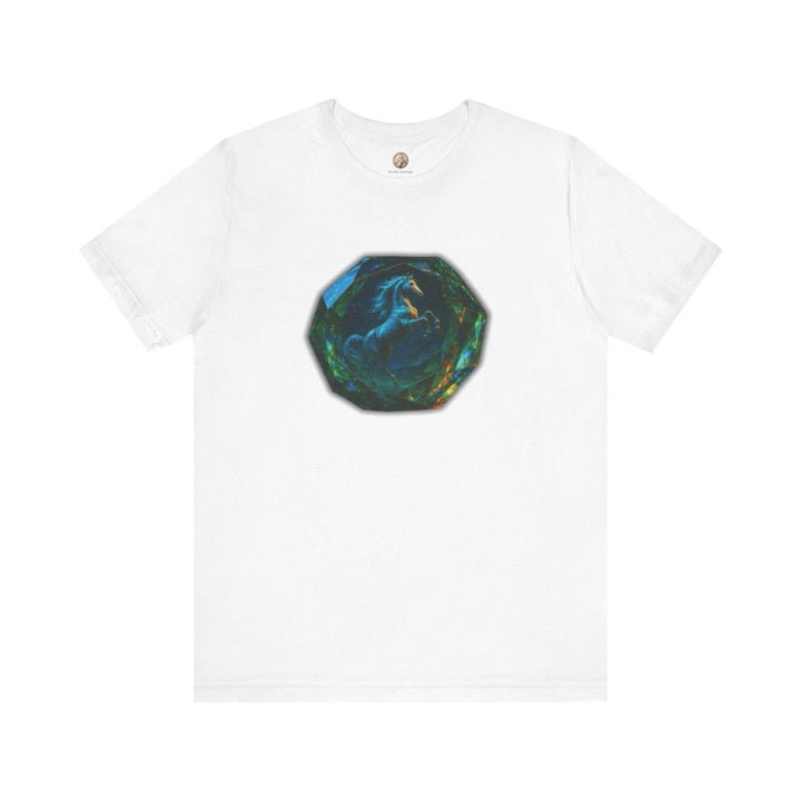 Arabian Horse Crystal T-Shirt – Fantasy Gemstone Graphic Tee - Roche Sauvage
