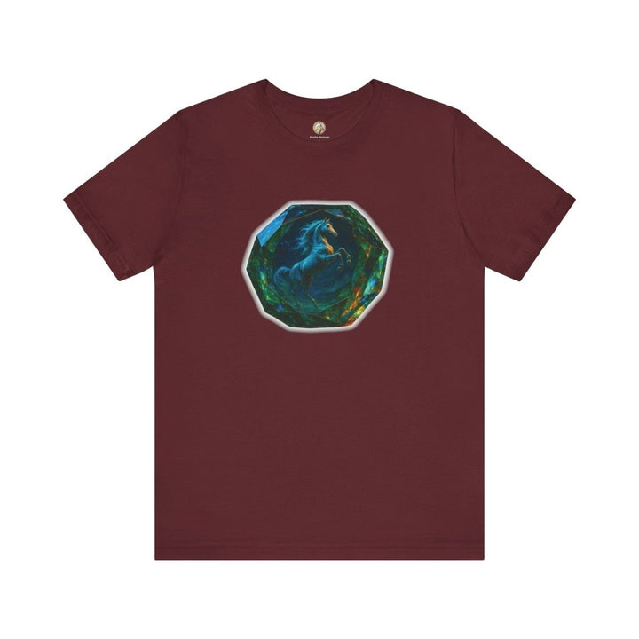 Arabian Horse Crystal T-Shirt – Fantasy Gemstone Graphic Tee - Roche Sauvage