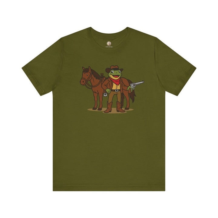 Cowboy Frog with Horse Unisex Graphic Tee - Roche Sauvage