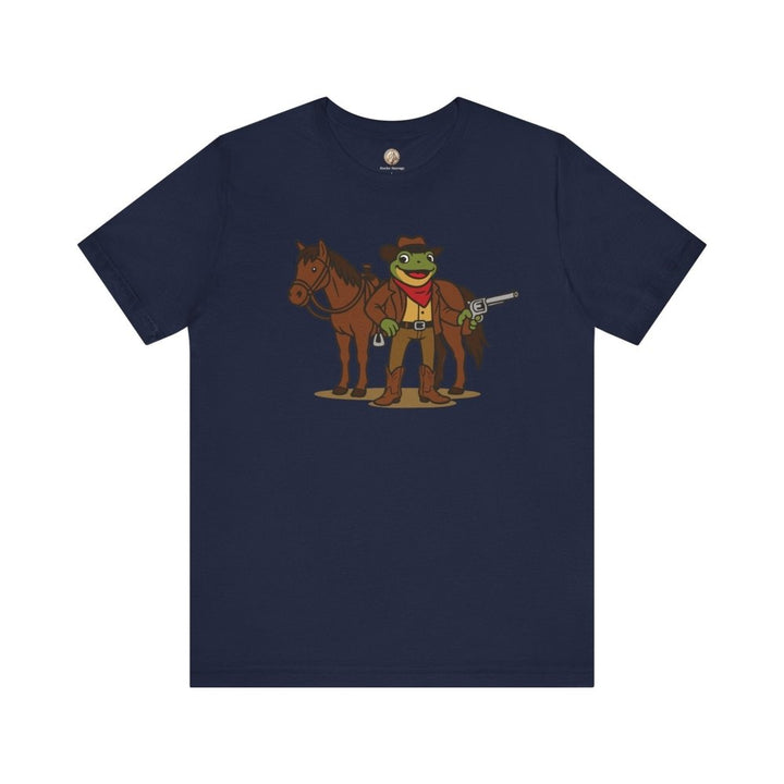 Cowboy Frog with Horse Unisex Graphic Tee - Roche Sauvage