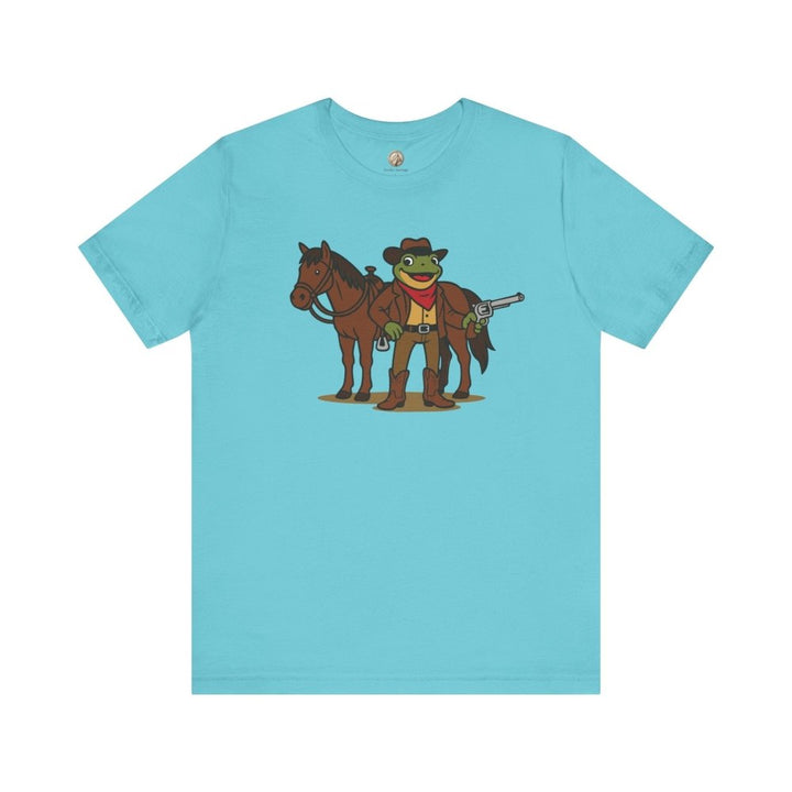 Cowboy Frog with Horse Unisex Graphic Tee - Roche Sauvage