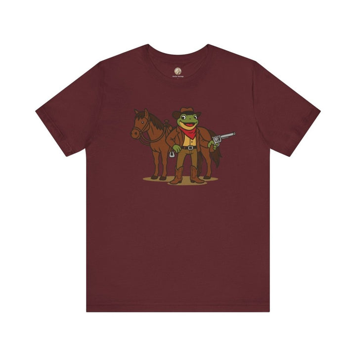 Cowboy Frog with Horse Unisex Graphic Tee - Roche Sauvage