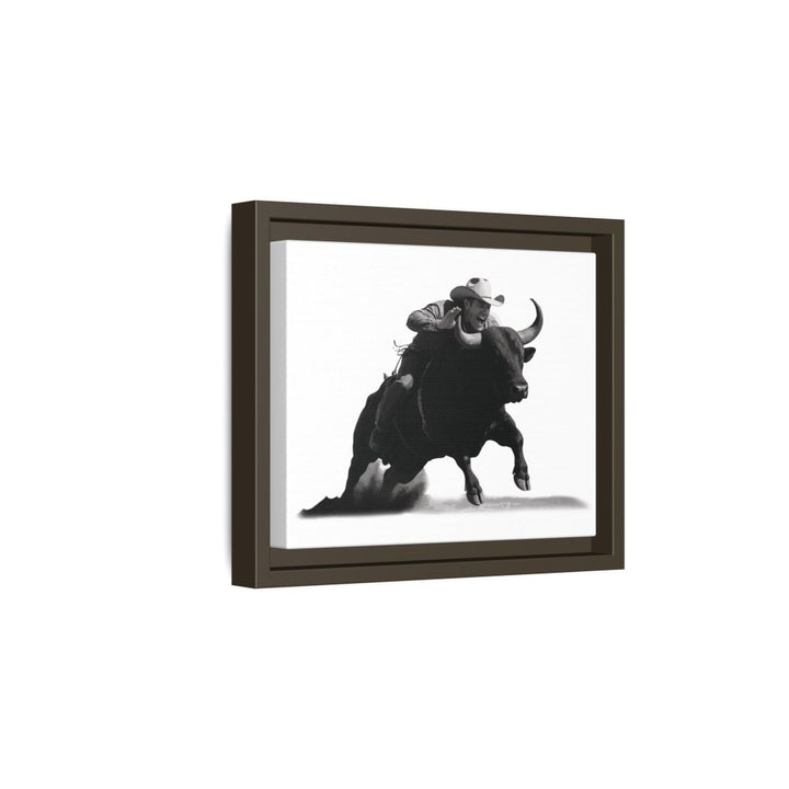 Dust and Motion – Framed Wall Art Print of a Rider on Bullback - Roche Sauvage