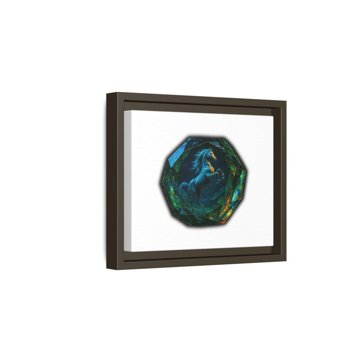 Framed Arabian Horse Art Print – Gemstone Crystal Fantasy Wall Decor - Roche Sauvage