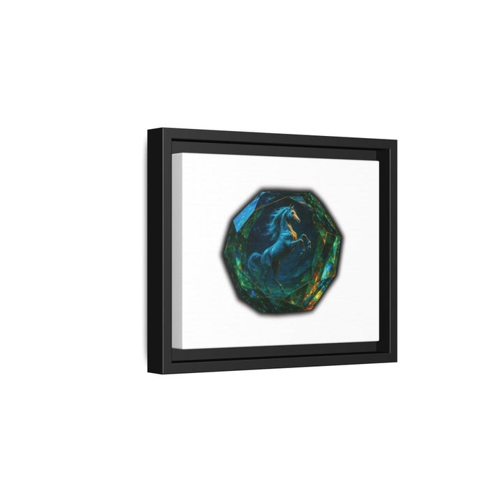 Framed Arabian Horse Art Print – Gemstone Crystal Fantasy Wall Decor - Roche Sauvage
