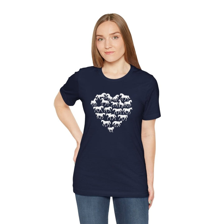 Galloping Stallion – Unisex T-Shirt with Artistic Horse Illustration - Roche Sauvage