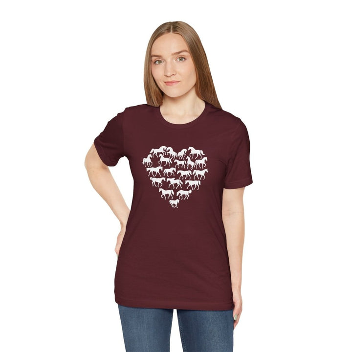 Galloping Stallion – Unisex T-Shirt with Artistic Horse Illustration - Roche Sauvage
