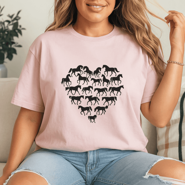 Galloping Stallion – Unisex T-Shirt with Artistic Horse Illustration - Roche Sauvage