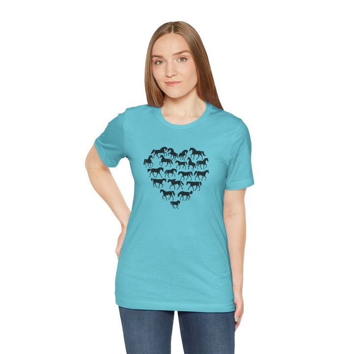 Galloping Stallion – Unisex T-Shirt with Artistic Horse Illustration - Roche Sauvage