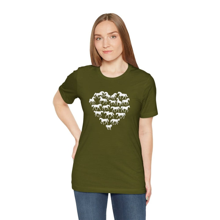 Galloping Stallion – Unisex T-Shirt with Artistic Horse Illustration - Roche Sauvage