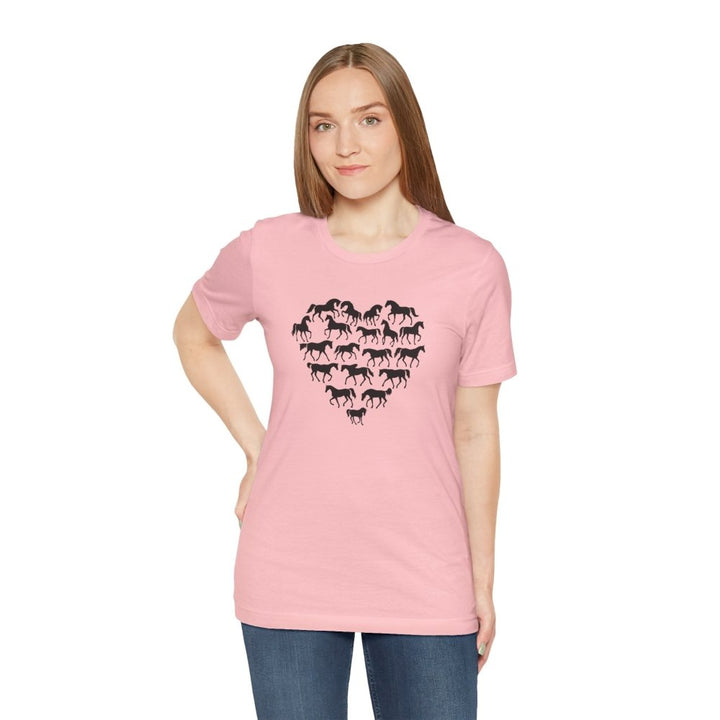 Galloping Stallion – Unisex T-Shirt with Artistic Horse Illustration - Roche Sauvage