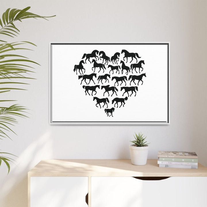 Majestic Stallion in Motion - Framed Canvas Wall Art | Roche Sauvage - Roche Sauvage