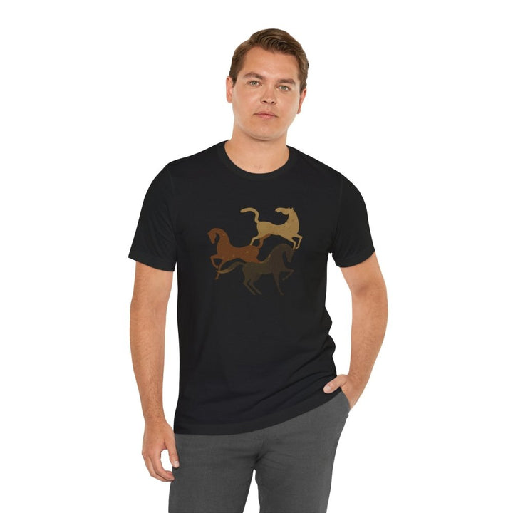 Primitive Horse Cave Art – Unisex Tee - Roche Sauvage