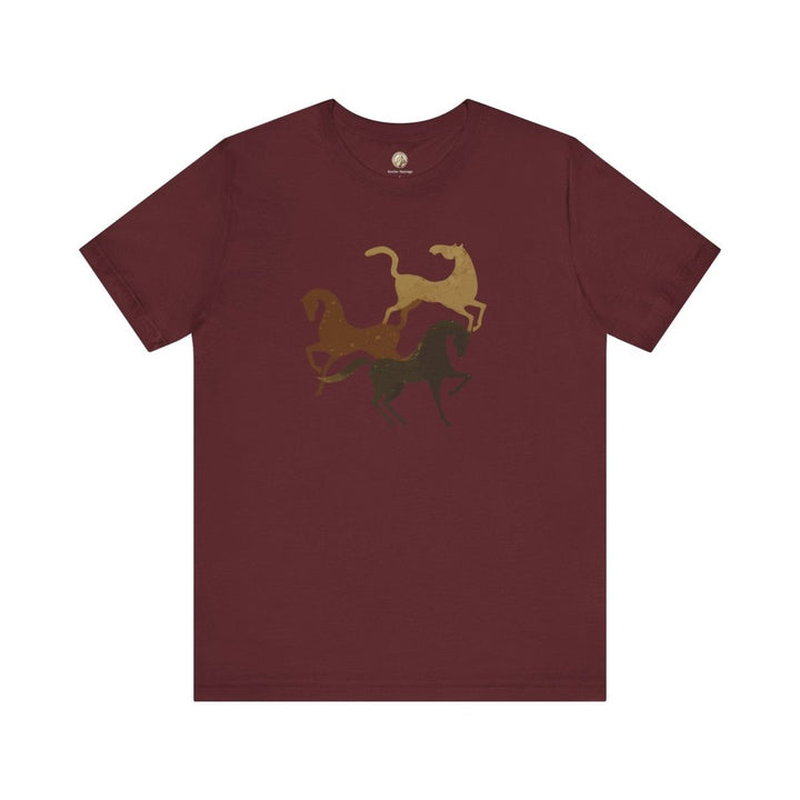 Primitive Horse Cave Art – Unisex Tee - Roche Sauvage