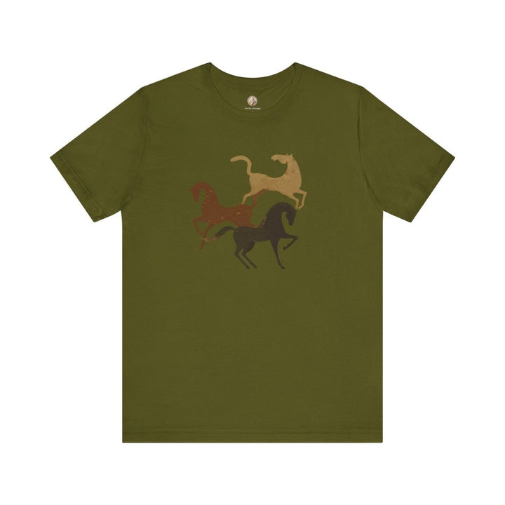 Primitive Horse Cave Art – Unisex Tee - Roche Sauvage