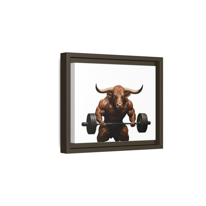 Print of Muscular Bull with Barbell | Framed Wall Art | Roche Sauvage - Roche Sauvage