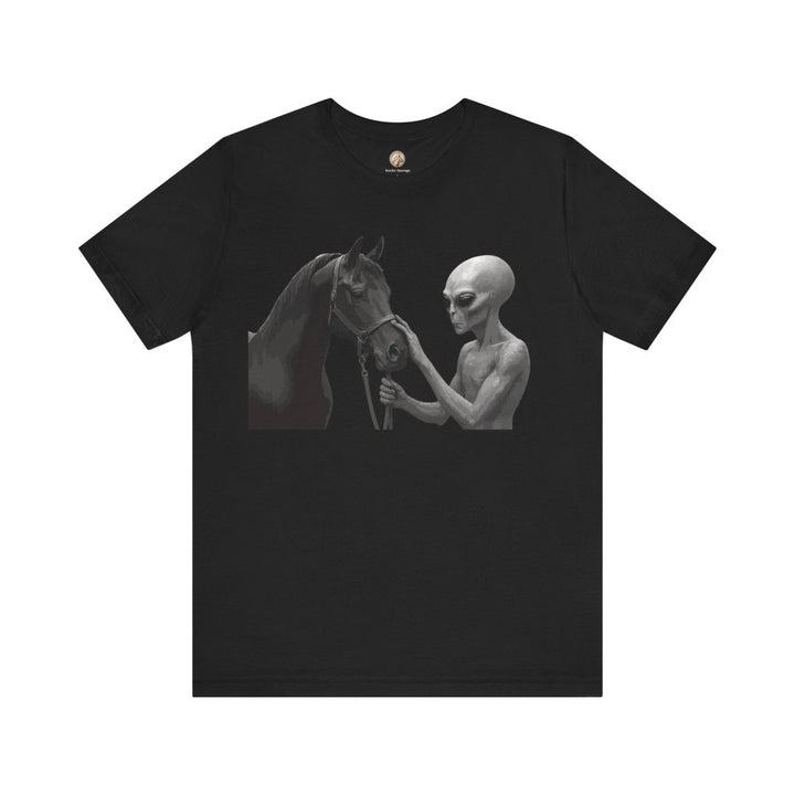 The Visitor Tee – Black Arabian & the Grey - Roche Sauvage