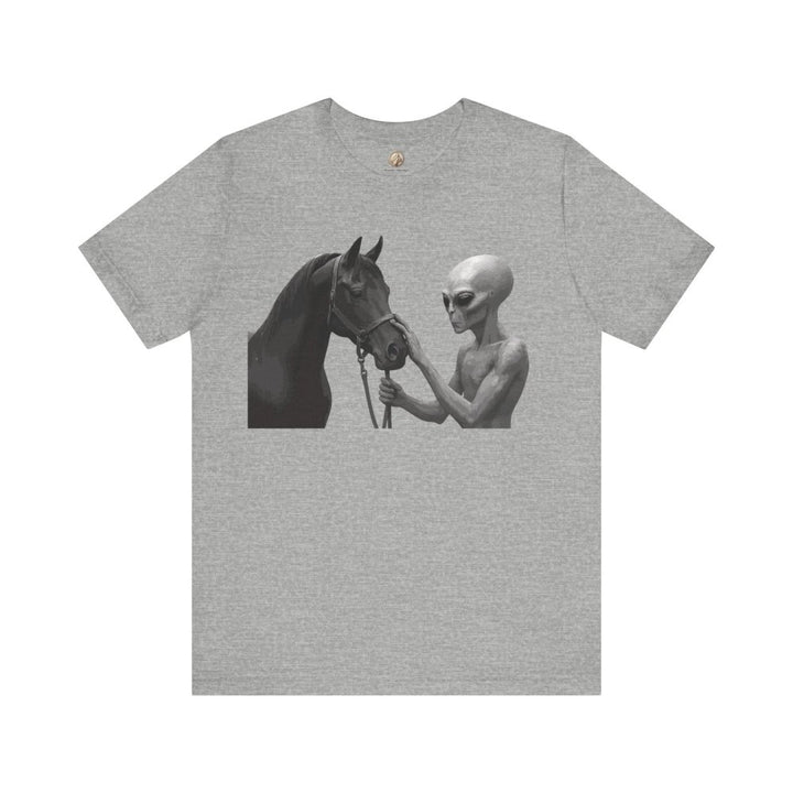 The Visitor Tee – Black Arabian & the Grey - Roche Sauvage