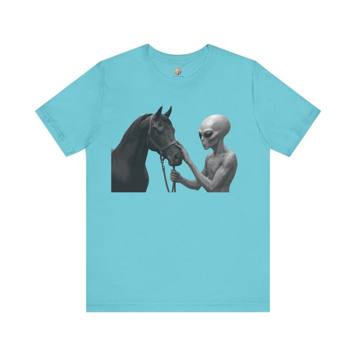 The Visitor Tee – Black Arabian & the Grey - Roche Sauvage
