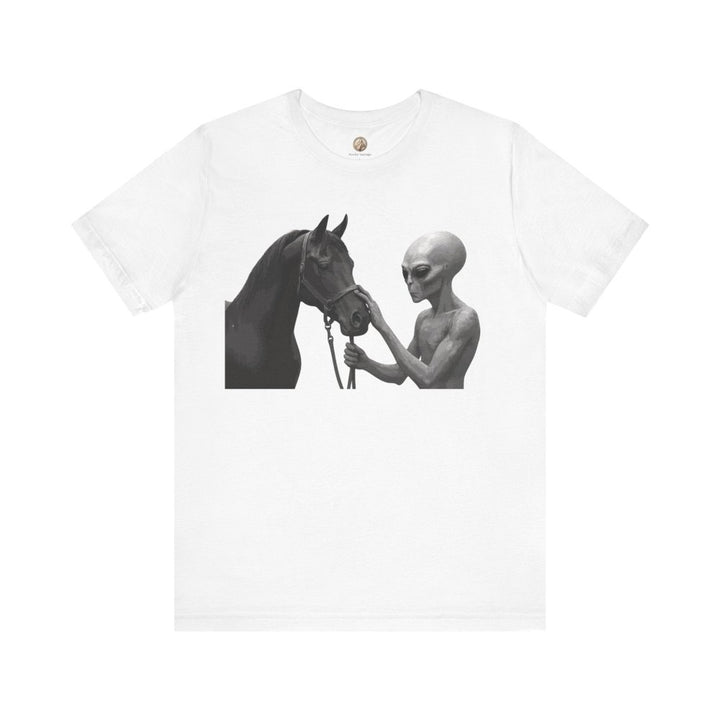 The Visitor Tee – Black Arabian & the Grey - Roche Sauvage