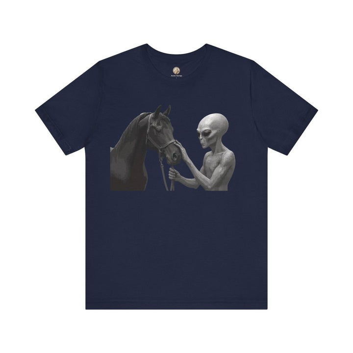 The Visitor Tee – Black Arabian & the Grey - Roche Sauvage
