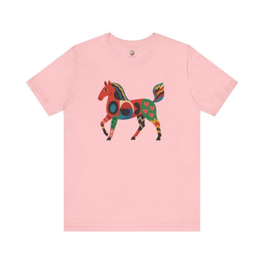 Unisex Graphic Tee with Artistic Horse Print - Roche Sauvage
