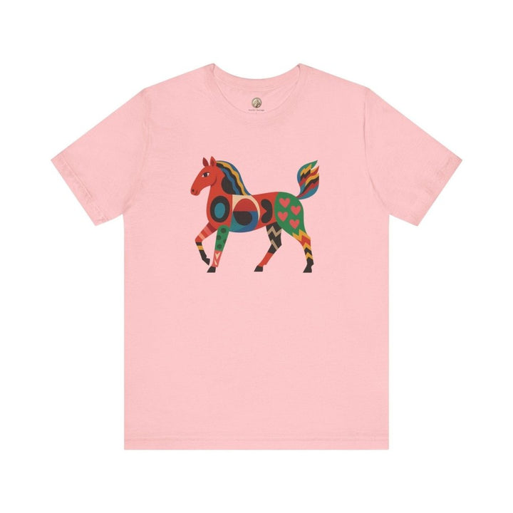 Unisex Graphic Tee with Artistic Horse Print - Roche Sauvage