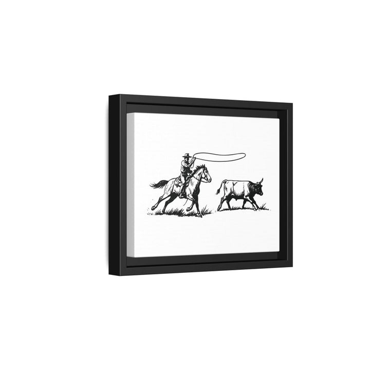Western Rider Canvas – The Art of the Chase in Monochrome - Roche Sauvage