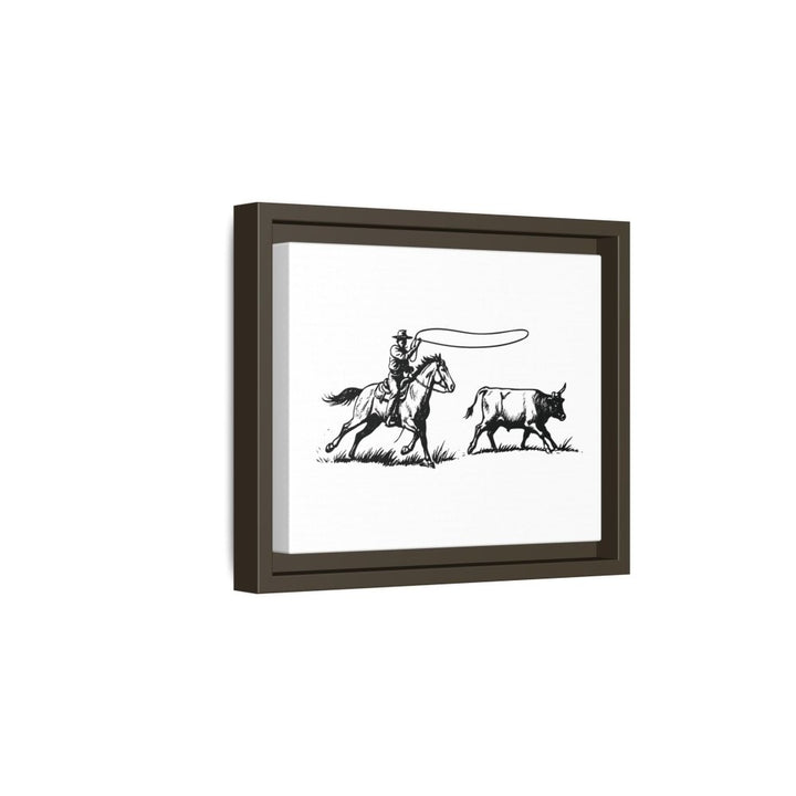 Western Rider Canvas – The Art of the Chase in Monochrome - Roche Sauvage