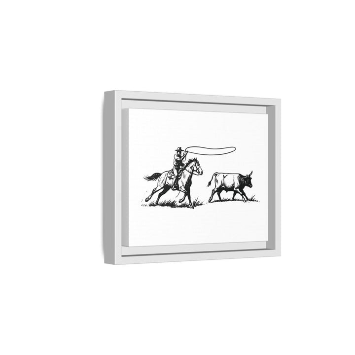 Western Rider Canvas – The Art of the Chase in Monochrome - Roche Sauvage