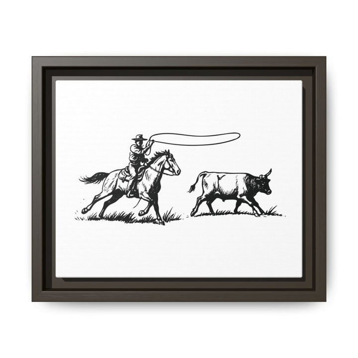 Western Rider Canvas – The Art of the Chase in Monochrome - Roche Sauvage